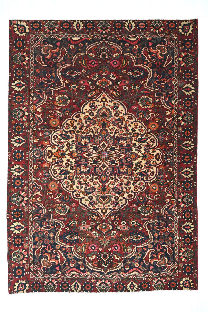 red Medium rug 6' 4" x 9' 1"