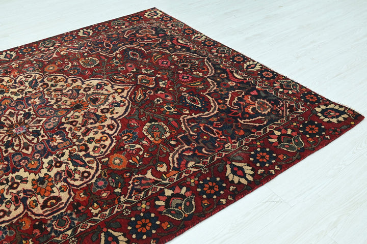 red Medium rug 6' 4" x 9' 1"