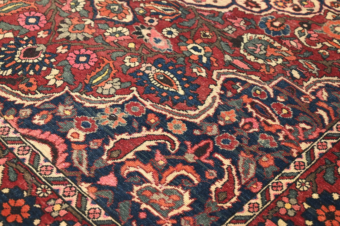 red Medium rug 6' 4" x 9' 1"