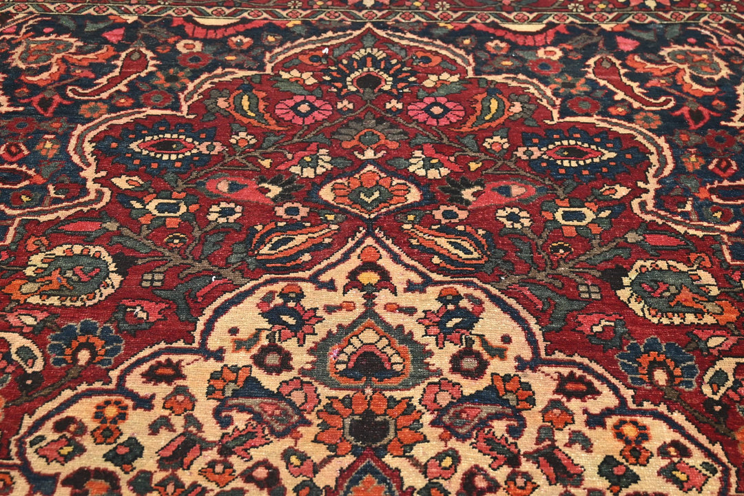 red Medium rug 6' 4" x 9' 1"