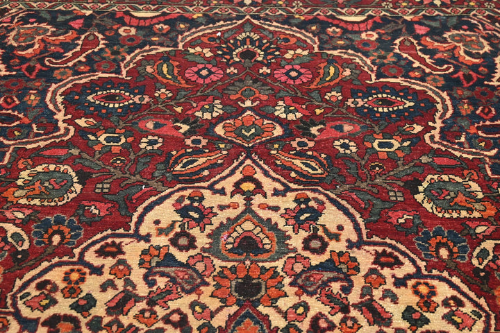 red Medium rug 6' 4" x 9' 1"