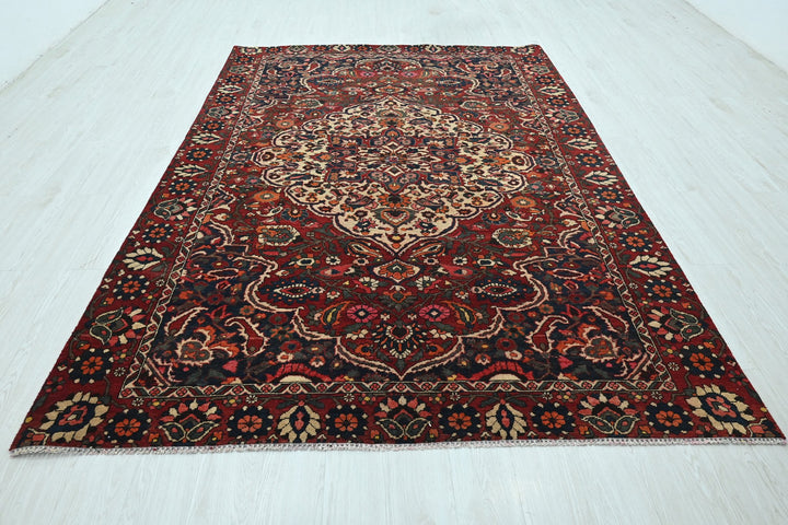 red Medium rug 6' 4" x 9' 1"