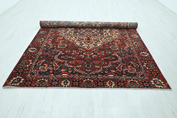 red Medium rug 6' 4" x 9' 1"
