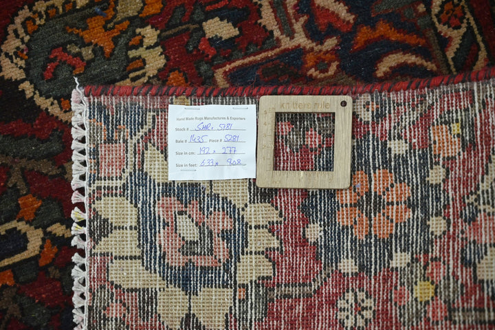 red Medium rug 6' 4" x 9' 1"