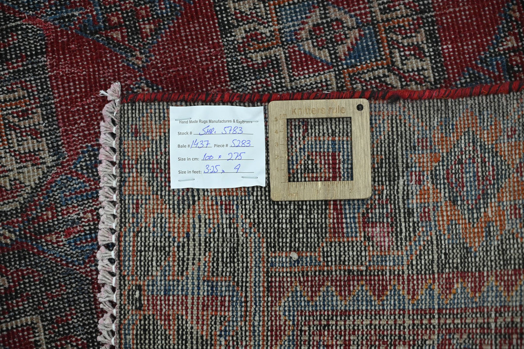 red Runner rug 3' 3" x 9' 0"