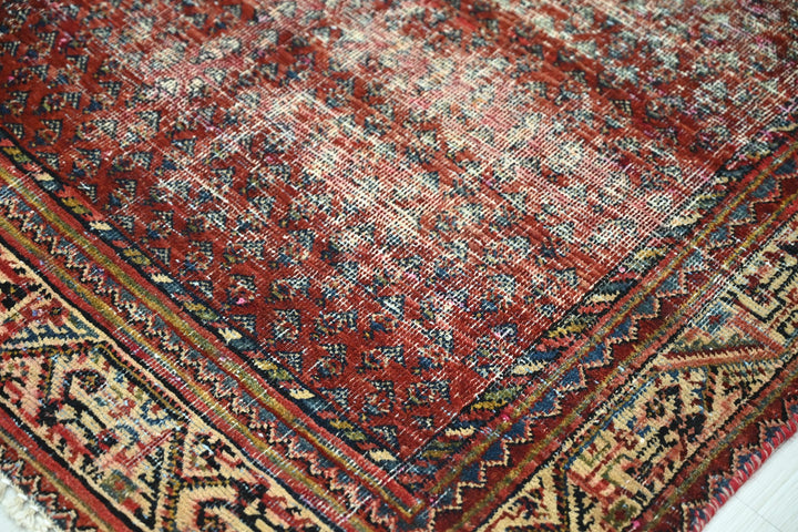 red Accent rug 3' 3" x 4' 9"