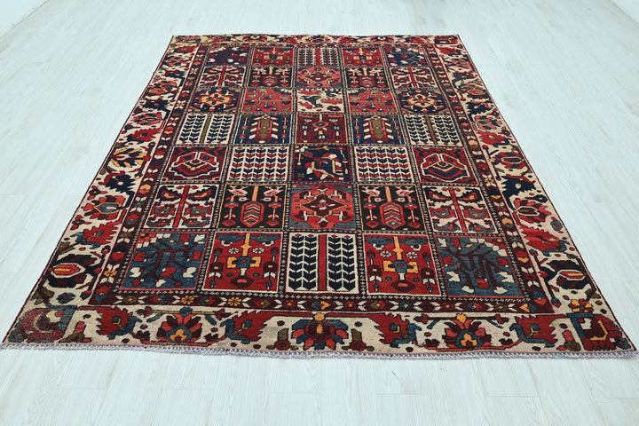 red Medium rug 6' 3" x 8' 6"