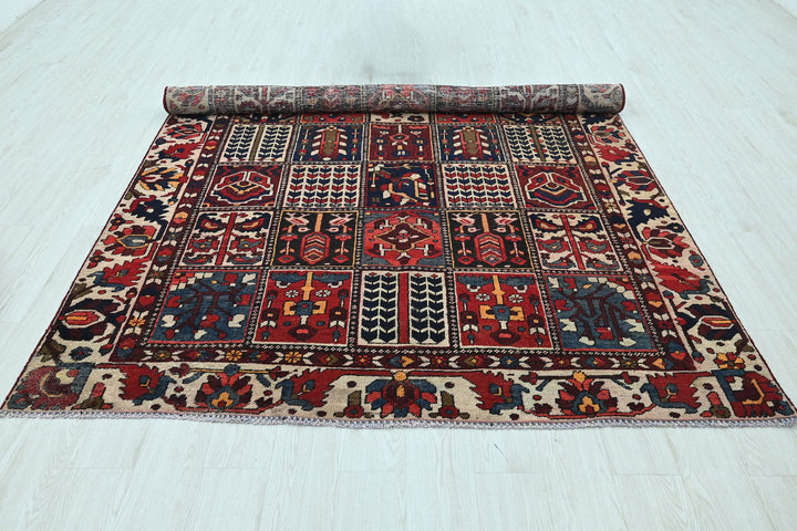 red Medium rug 6' 3" x 8' 6"