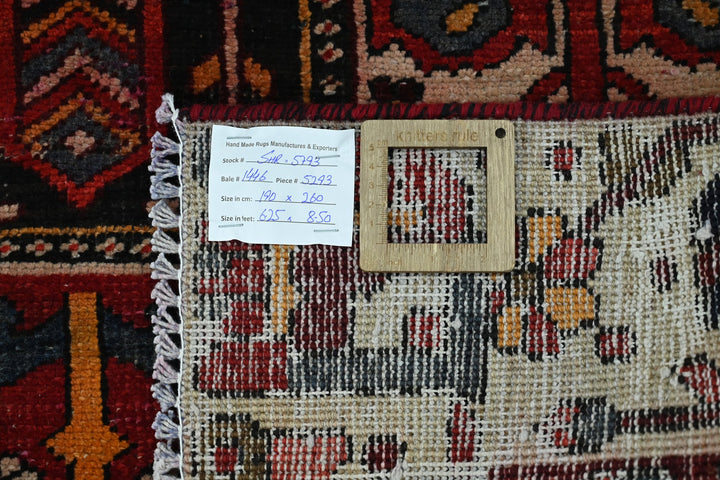 red Medium rug 6' 3" x 8' 6"