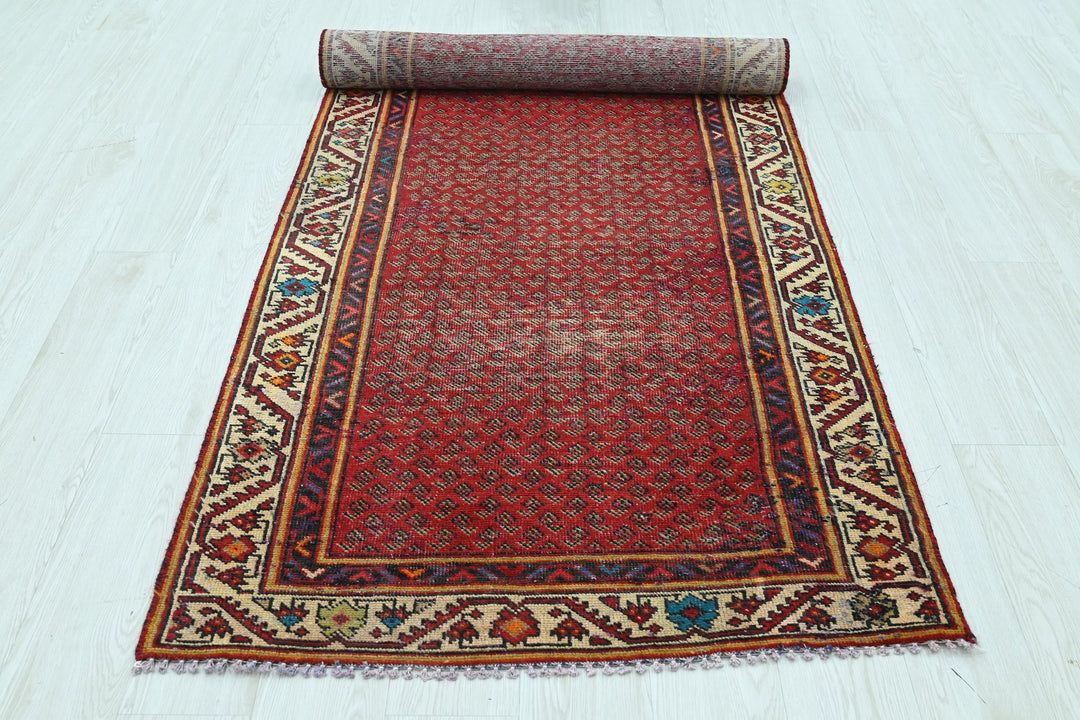 red Runner rug 3' 6" x 8' 10"