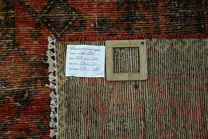 red Medium rug 4' 3" x 7' 9"