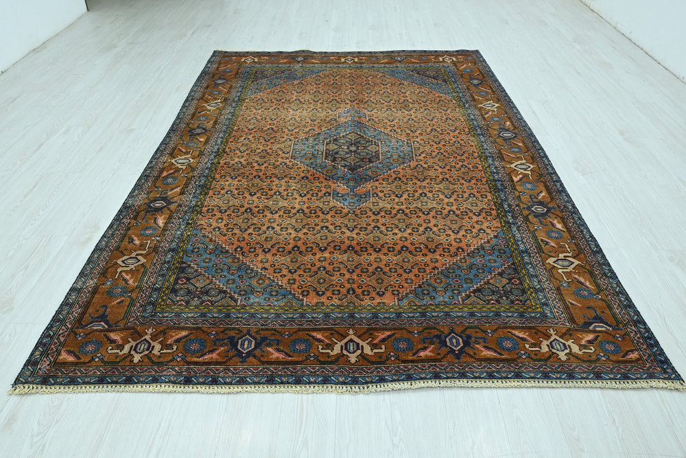 orange Medium rug 6' 3" x 9' 1"