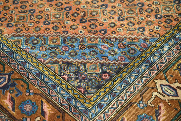 orange Medium rug 6' 3" x 9' 1"