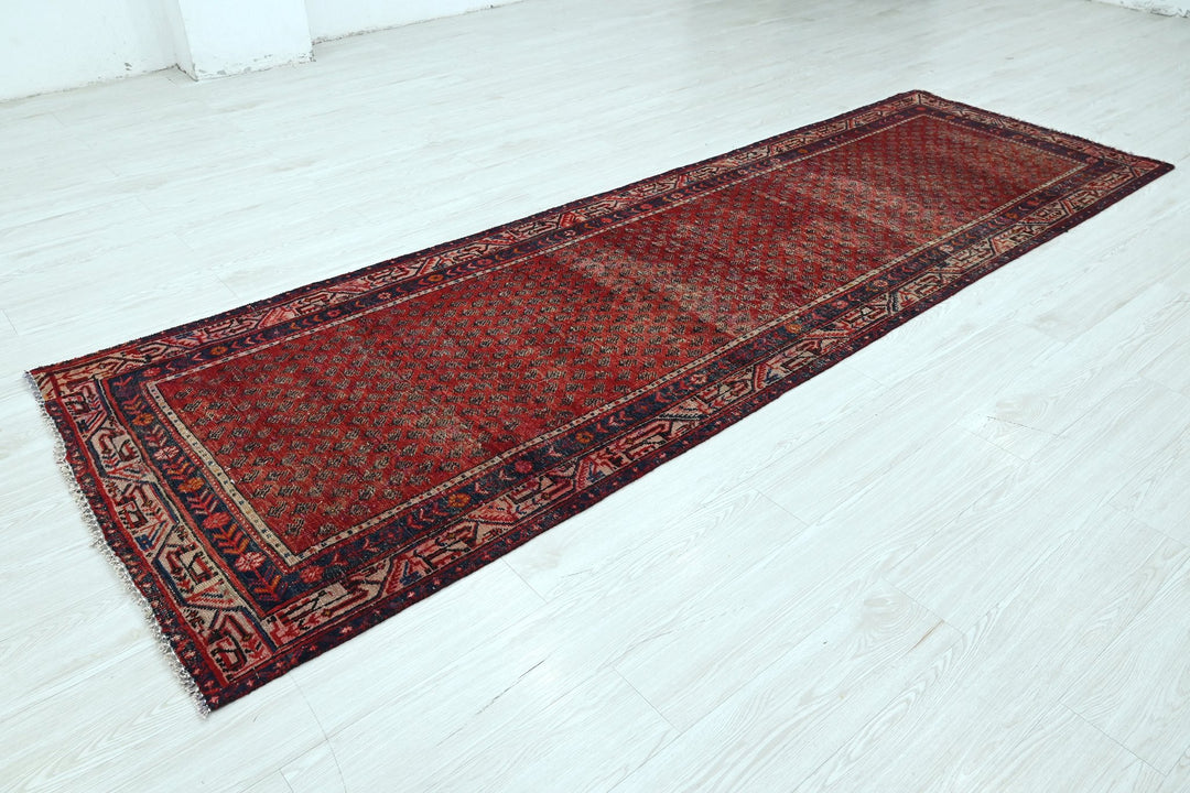red Runner rug 3' 3" x 10' 3"