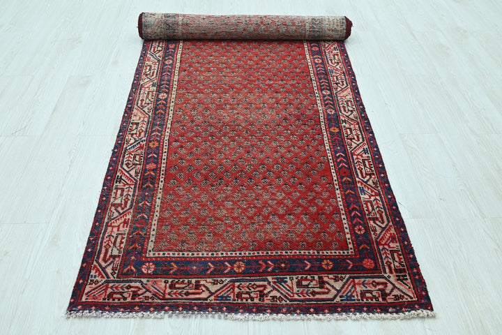 red Runner rug 3' 3" x 10' 3"