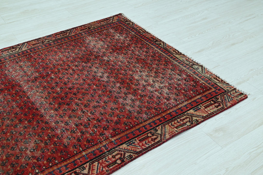 red Accent rug 3' 10" x 6' 2"