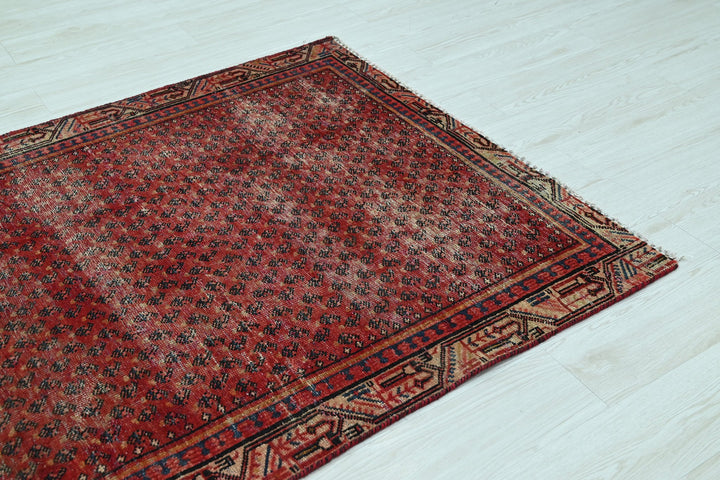 red Accent rug 3' 10" x 6' 2"