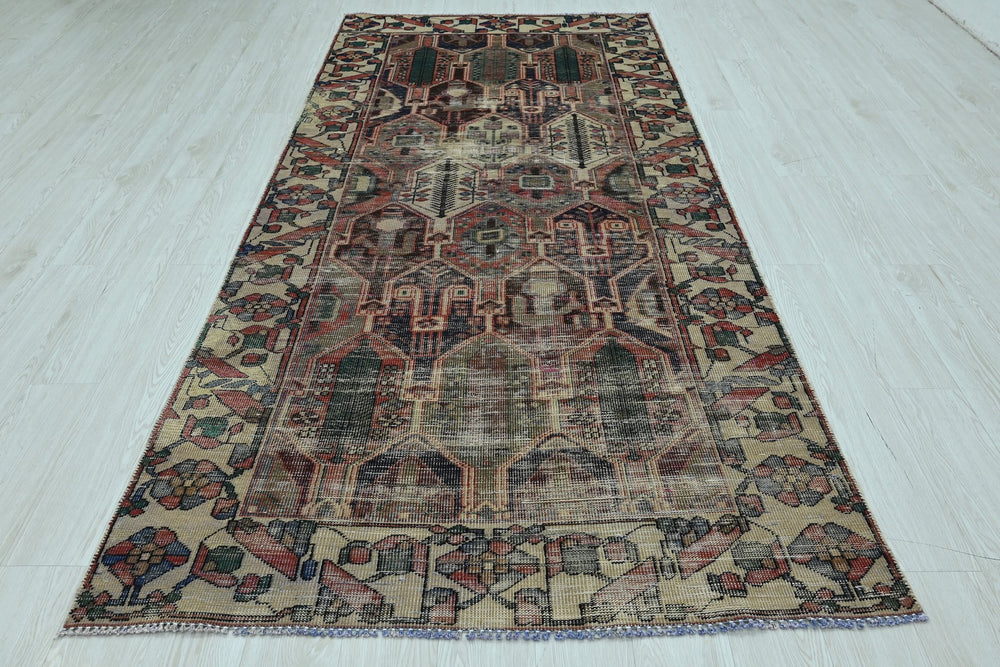 brown Runner rug 4' 4" x 9' 6"