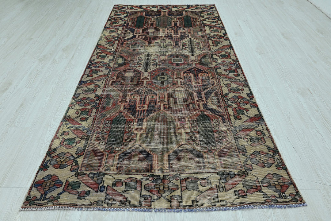 brown Runner rug 4' 4" x 9' 6"