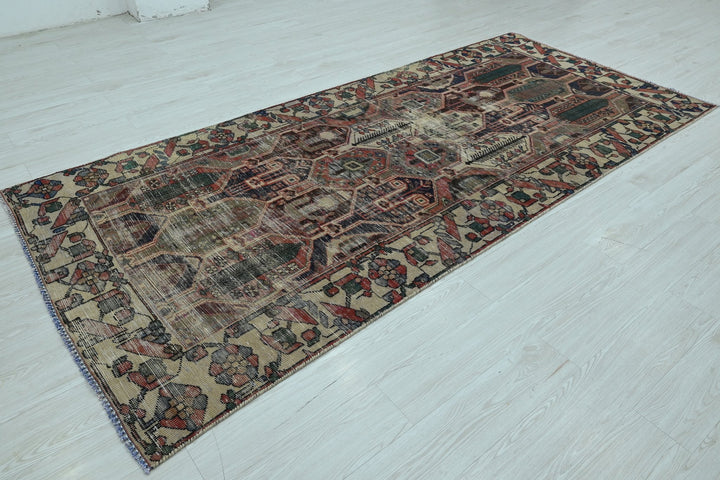 brown Runner rug 4' 4" x 9' 6"