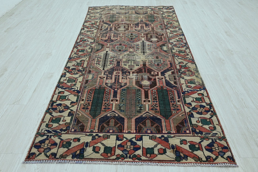 brown Runner rug 4' 4" x 9' 6"