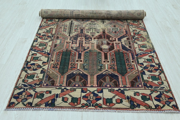 brown Runner rug 4' 4" x 9' 6"