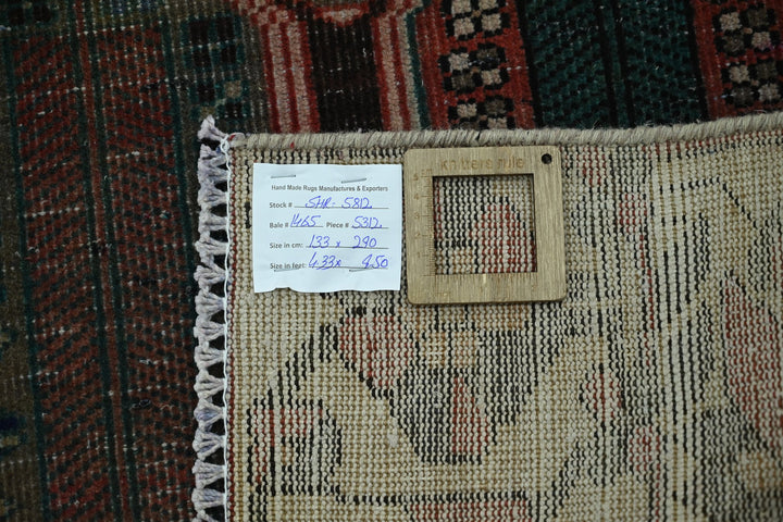 brown Runner rug 4' 4" x 9' 6"