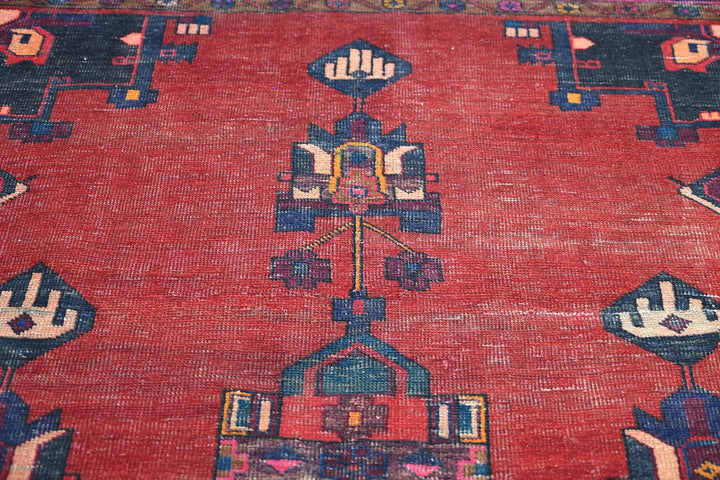 red Medium rug 4' 8" x 8' 10"