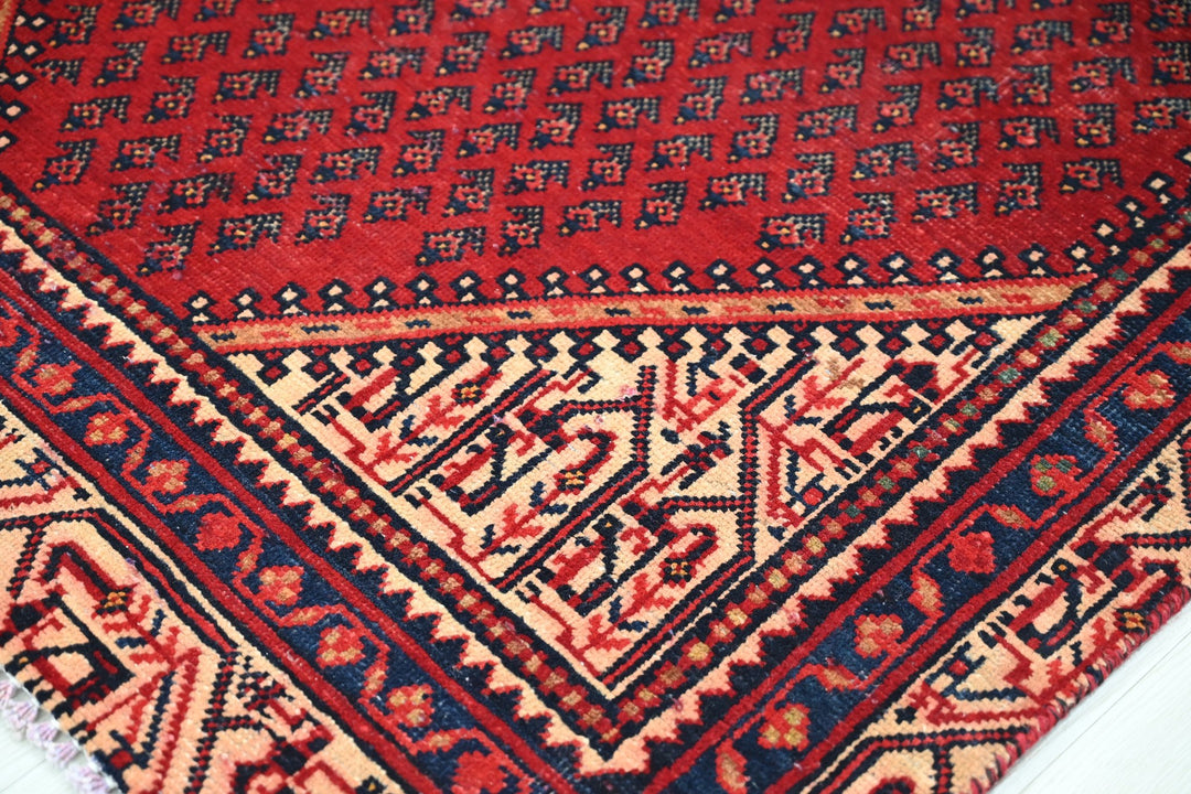red Accent rug 3' 7" x 6' 5"