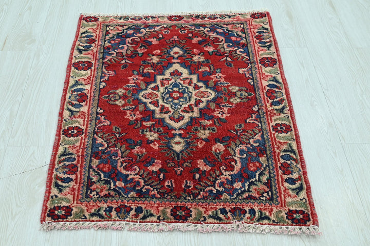 red Accent rug 2' 2" x 3' 0"