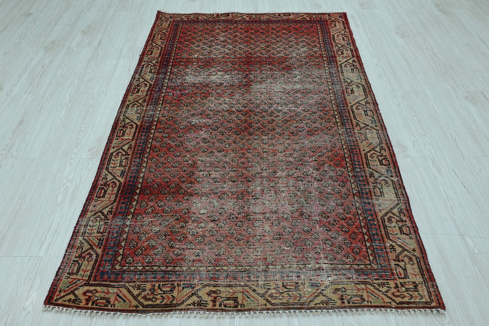 red Accent rug 3' 10" x 6' 5"