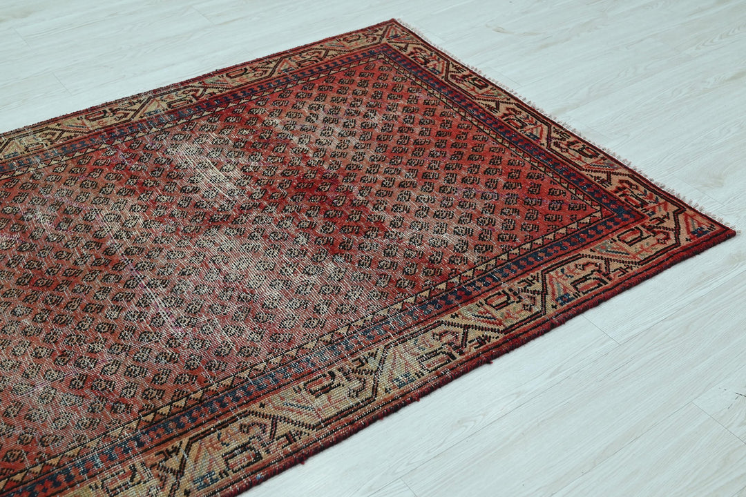 red Accent rug 3' 10" x 6' 5"