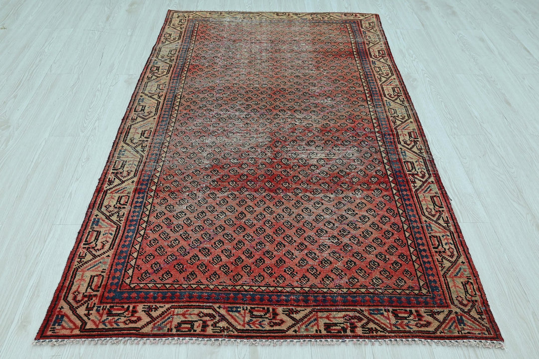 red Accent rug 3' 10" x 6' 5"