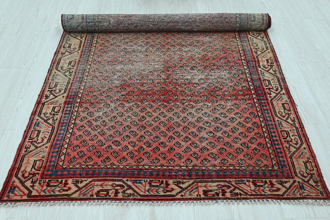 red Accent rug 3' 10" x 6' 5"