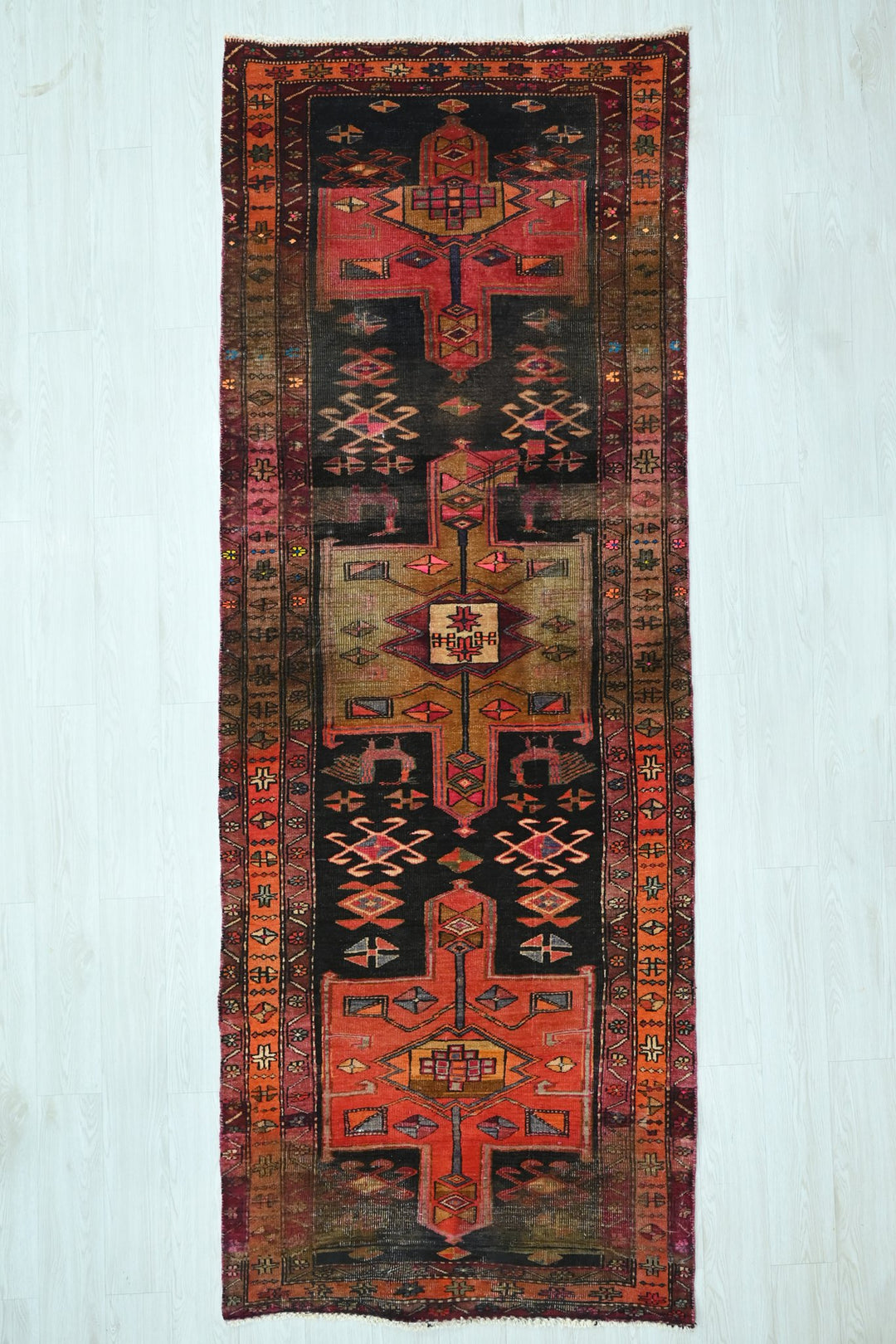 black Runner rug 3' 7" x 9' 11"
