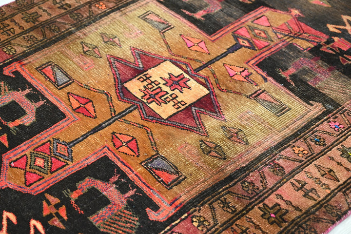 black Runner rug 3' 7" x 9' 11"