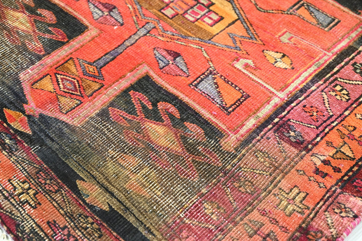 black Runner rug 3' 7" x 9' 11"