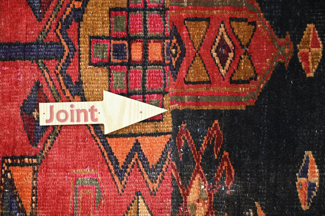 black Runner rug 3' 7" x 9' 11"