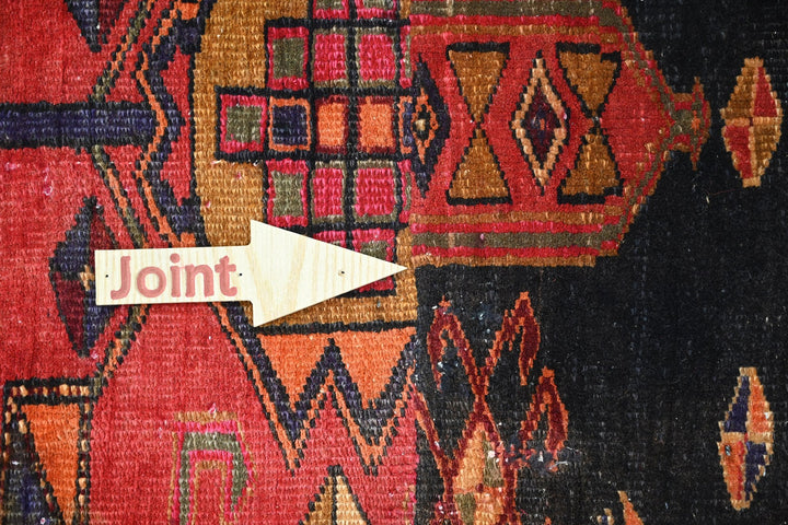 black Runner rug 3' 7" x 9' 11"