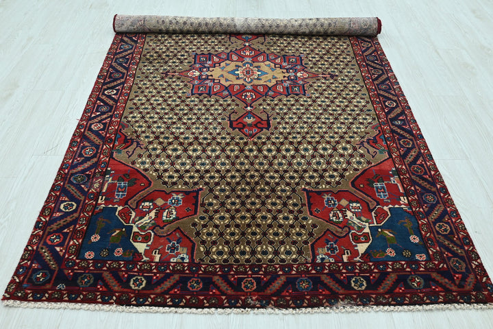brown Medium rug 4' 7" x 8' 8"
