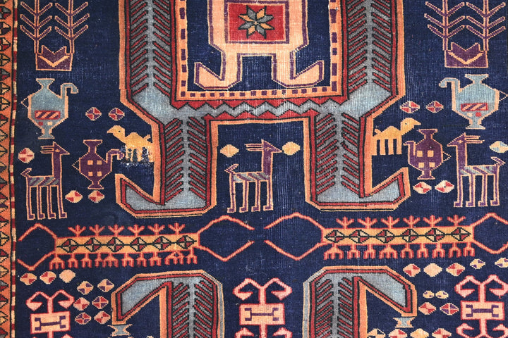 blue Medium rug 4' 0" x 9' 5"