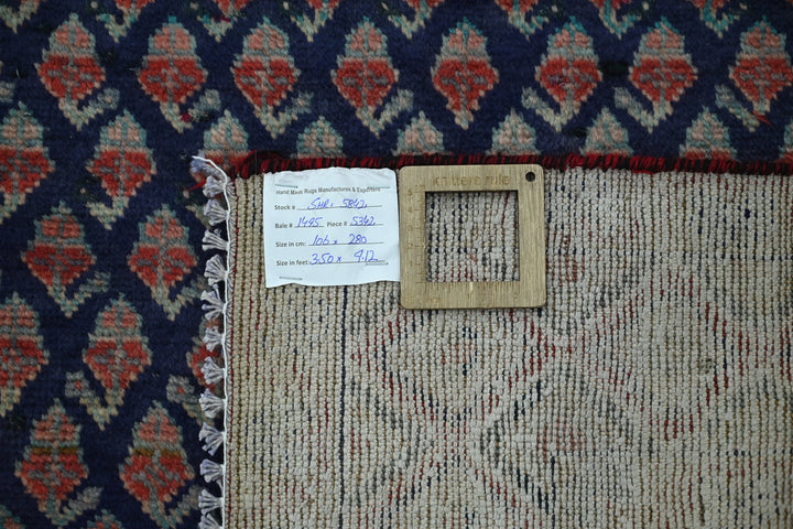 blue Runner rug 3' 6" x 9' 2"