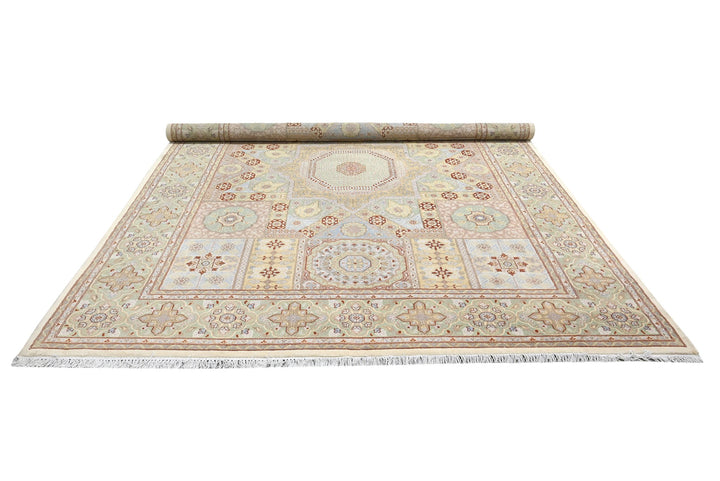 green Large rug 8' 0" x 10' 4"
