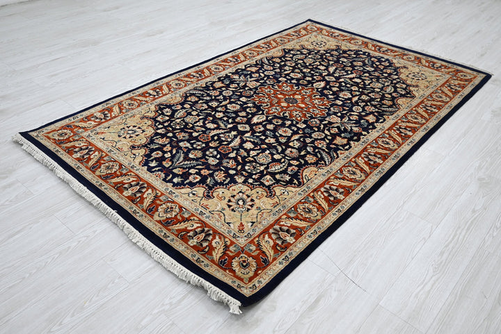 blue Medium rug 4' 6" x 7' 4"