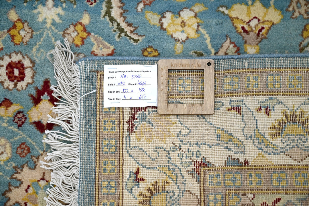blue Accent rug 4' 0" x 6' 2"