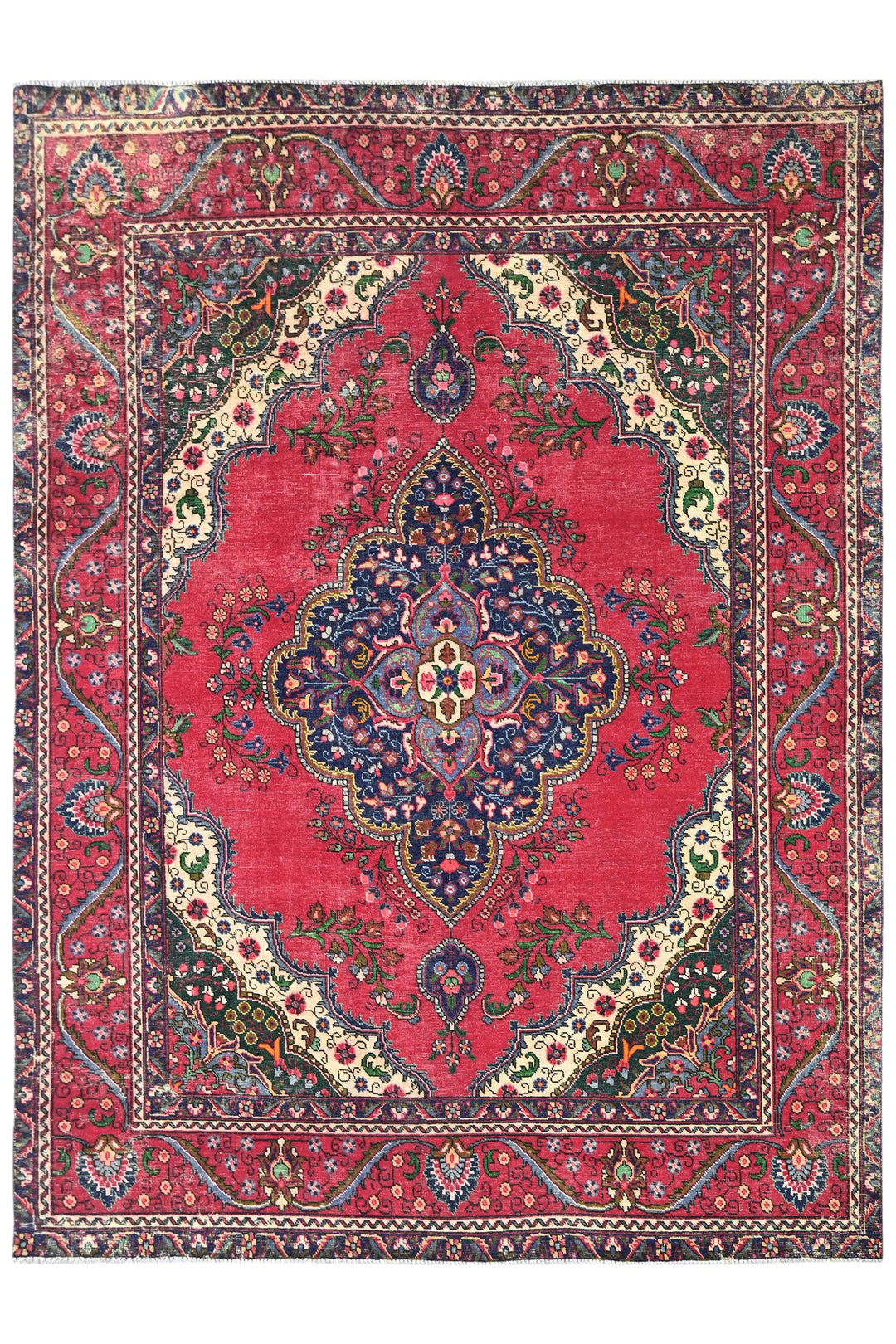 red Large rug 8' 0" x 10' 10"