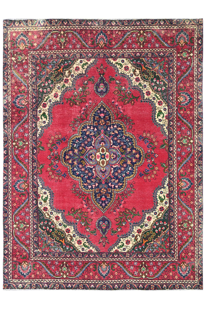 red Large rug 8' 0" x 10' 10"