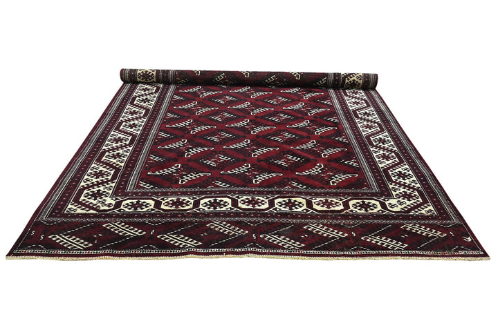 red Oversized rug 7' 1" x 12' 1"