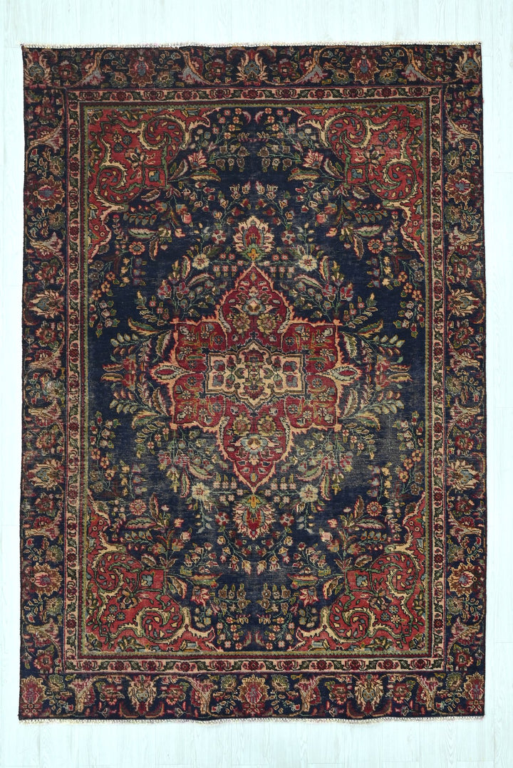 blue Medium rug 6' 2" x 8' 6"