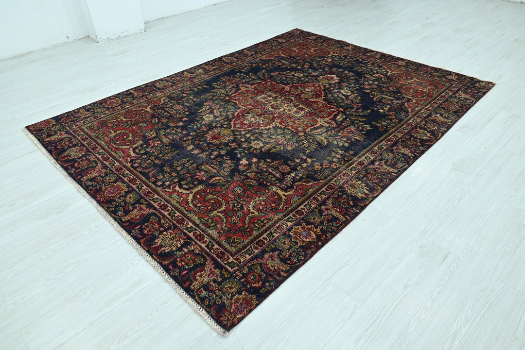 blue Medium rug 6' 2" x 8' 6"